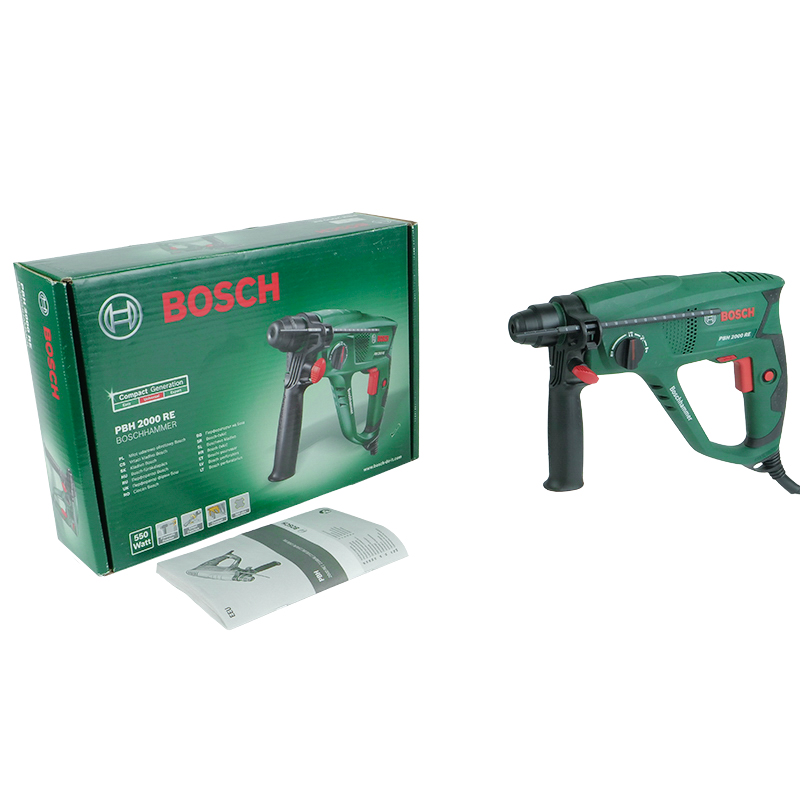 Перфоратор Bosch PBH 2000 RE 06033A9322, с защитной муфтой, с виброзащитой