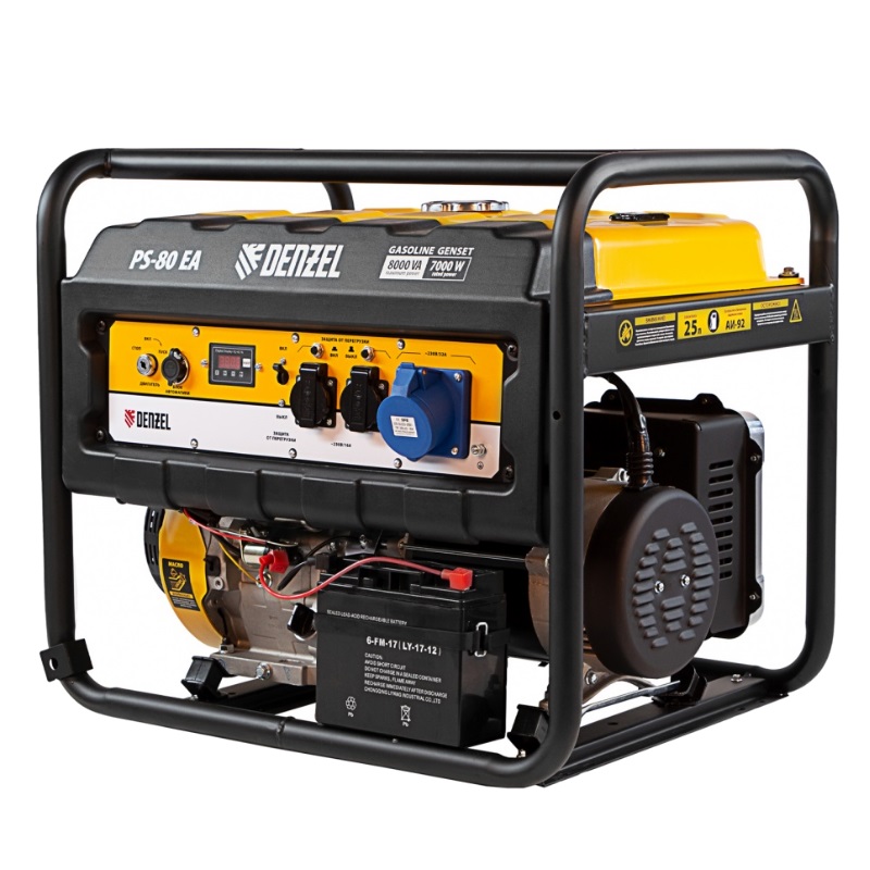 Бензиновый генератор Denzel PS-80 EA, 946924 в Коврове