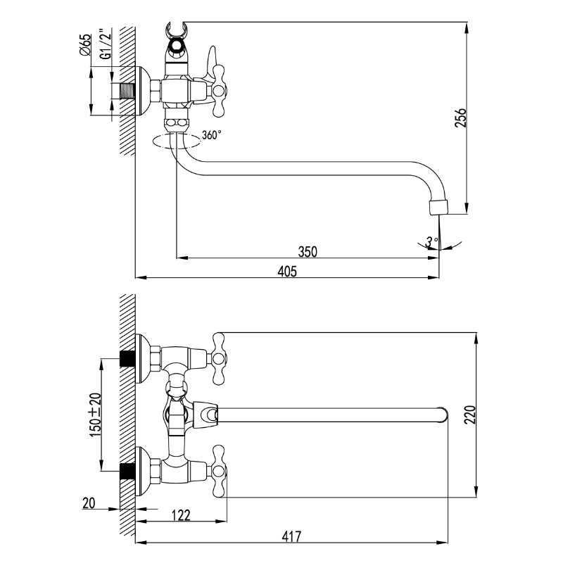 Смеситель универсальный Lemark Standard LM2151C в Кинешме