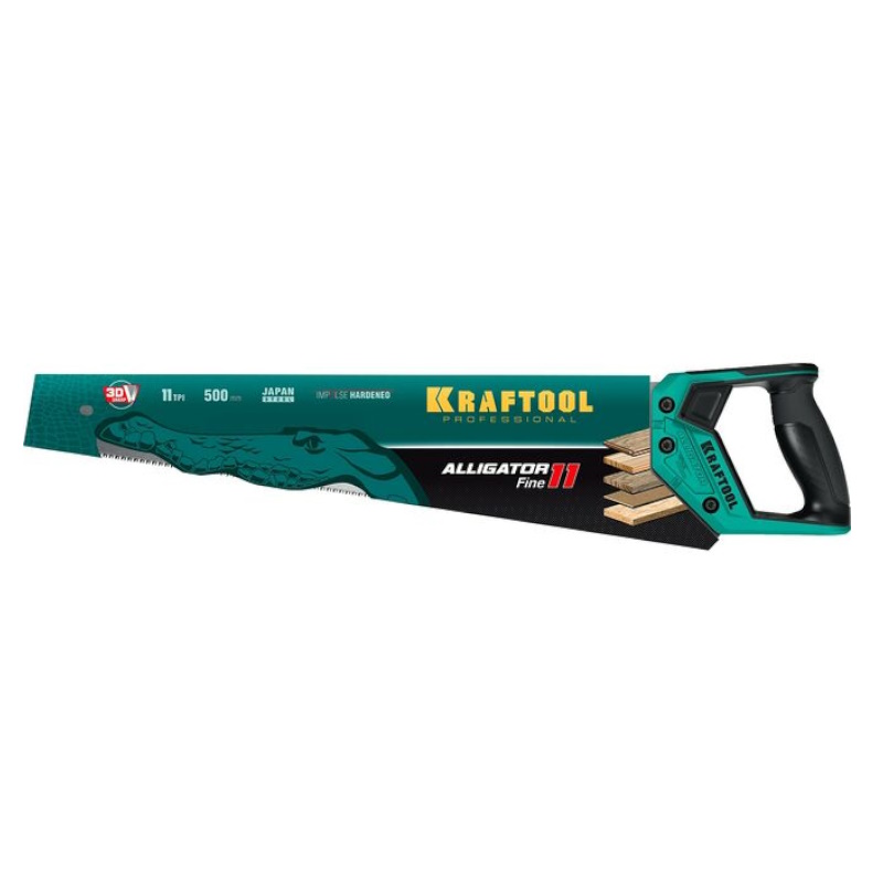 Ножовка для точного реза Kraftool Alligator Fine 11 15203-50, 500 мм  в Угличе