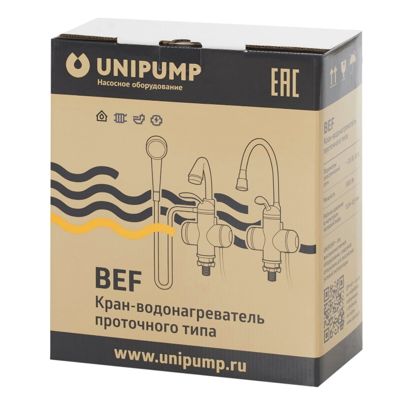 Проточный кран-водонагреватель Unipump BEF-001-02 в Туле