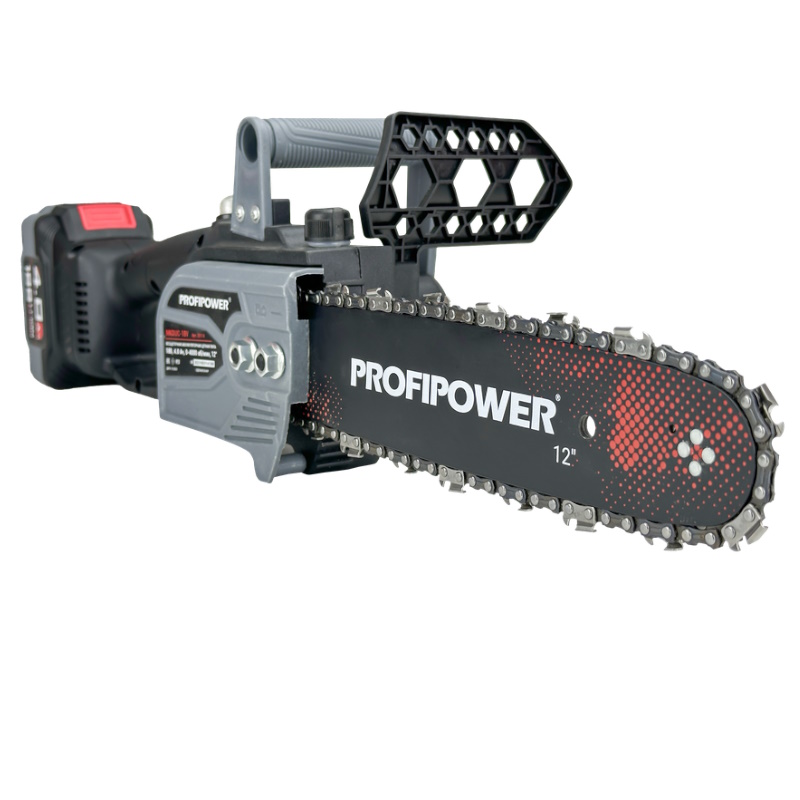 Аккумуляторная цепная пила бесщеточная ProfiPower MKDUC-20V E0114М1, Li-ion-1шт, 4.0Ач, шина 12", 0-4500об/мин, цепь, З/У, в коробке в Рыбинске