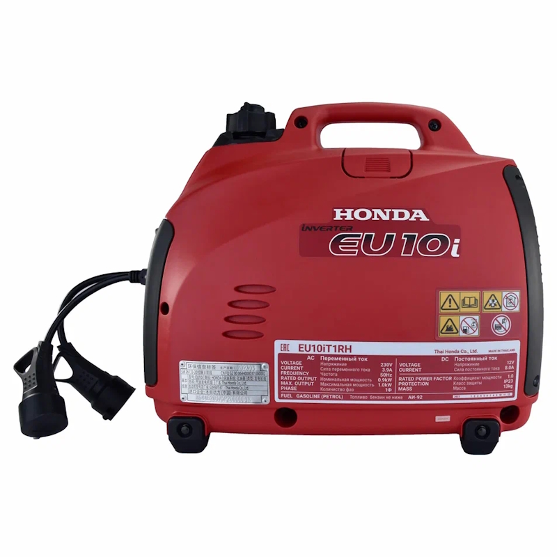 Генератор бензиновый инверторный Honda EU 10 I EU10IT1RH (Азиатский разьем с переходником, 1 кВт, 3.9 А)