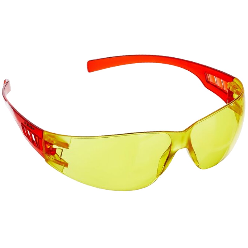 Очки Зубр МАСТЕР 110326 открытого типа жёлтые широкое моностекло облегчённые 51₽