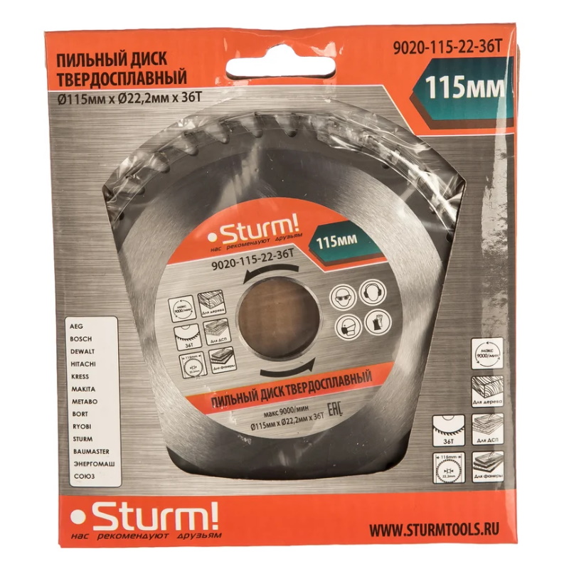 Диск пильный Sturm 9020-115x22x36T в Костроме