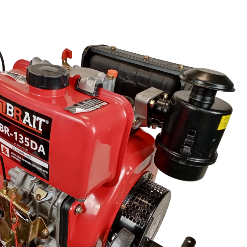 Дизельный мотоблок Brait BR-135DA, 6 л.с., 2 вперед / 1 назад, редуктор шестерёнчато-цепной, 04.01.010.002 в Рыбинске