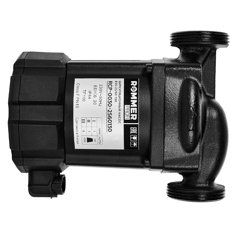 Частотный циркуляционный насос Rommer RCP-0030-2560130 PROFI, EVO 25/60-130, с гайками и теплоизоляцией в Кинешме