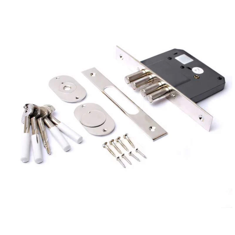 Замок врезной Apecs 99-К CR 9850, 5 ключей, хром
