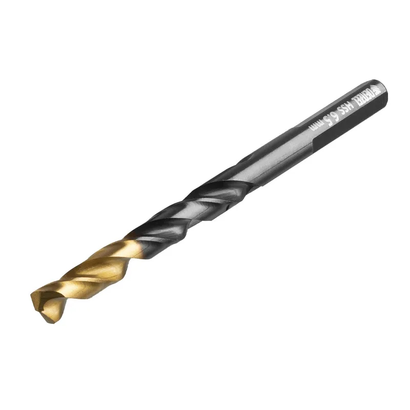 Сверло по металлу Denzel 717216, 6,5 мм, HSS-Tin, Golden Tip, 10 шт. в Костроме