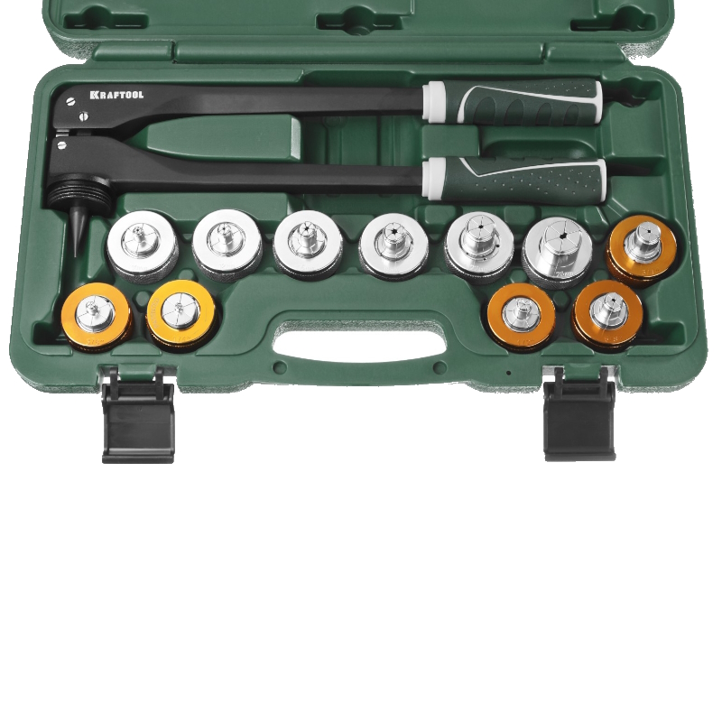 Расширитель-калибратор для муфт под пайку труб из цветного металла Kraftool 23650-H12, d 10,12,15,18,22,28мм, 1/4",3/8",1/2",5/8",3/4", бокс