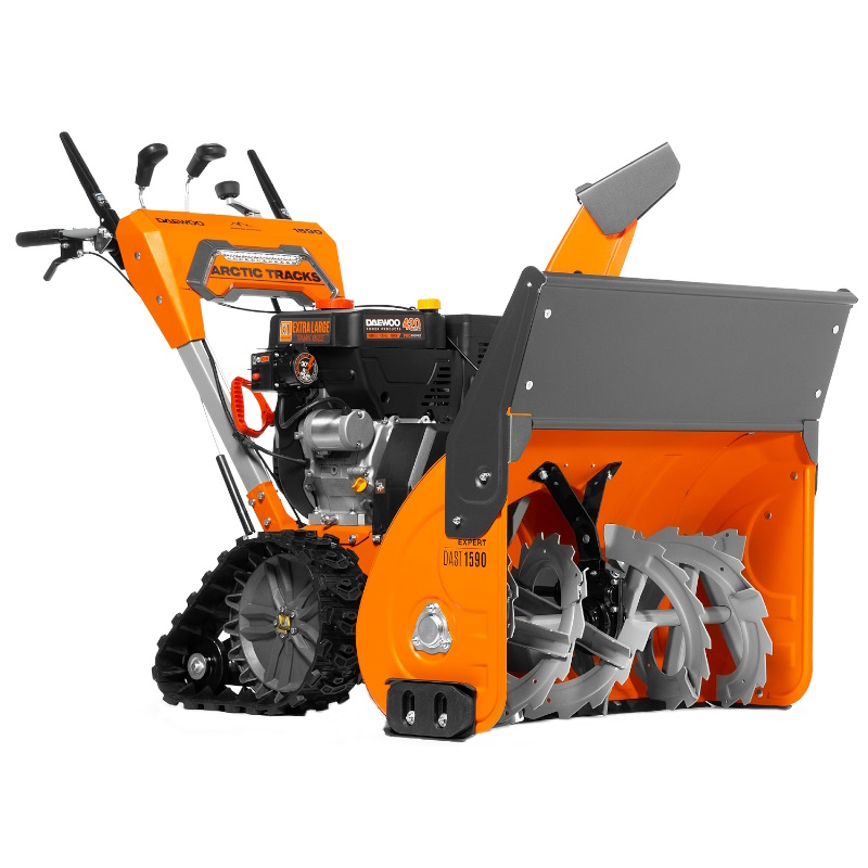 Снегоуборщик бензиновый гусеничный для очистки дорожки Daewoo DAST 1590 (мощность 15 л. с., ширина захвата 88 см, высота 54 см) в Александрове
