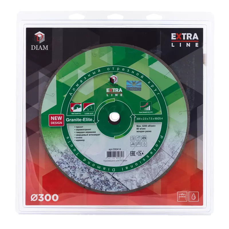 Круг алмазный Diam Granite-Elite 1A1R 000414, 300x2,0x7.5x60/25,4 в Муроме