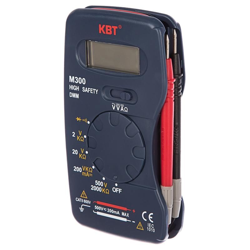Мультиметр цифровой КВТ M300 70476 (диапазон измерений AC 200-500в, расходные материалы) во Владимире