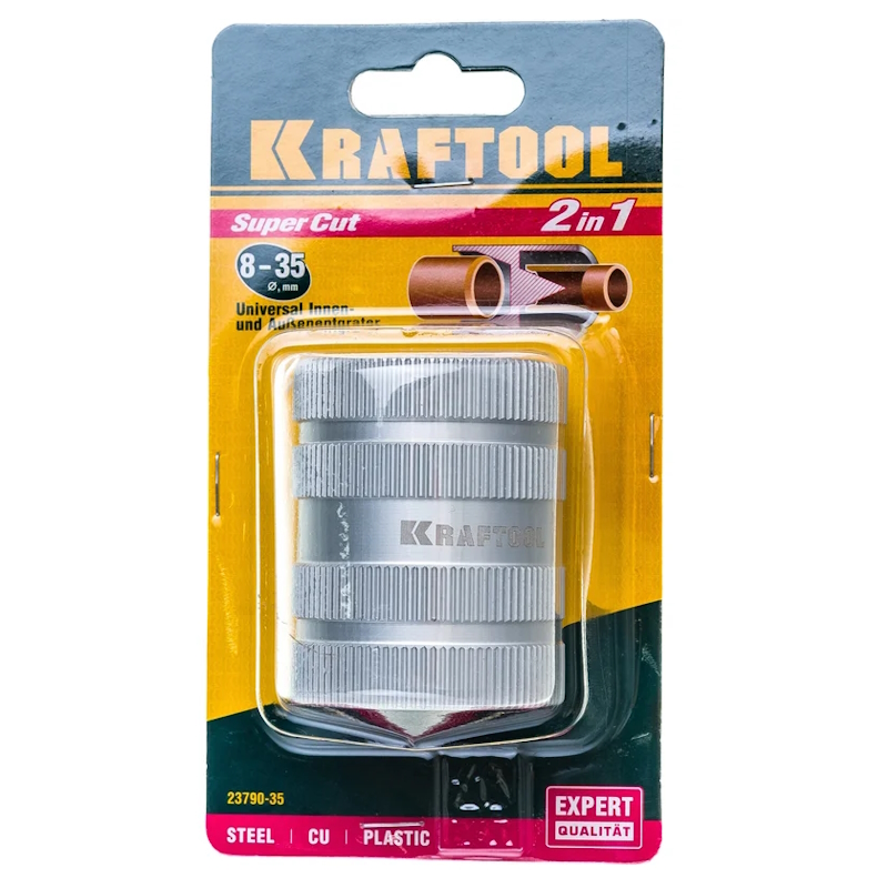 Фаскосниматель Kraftool "EXPERT" 23790-35, универс внутр/внеш для труб из нерж. стали, меди, пластика от 8 до 35мм (от 5/16" до 1 3/8")  в Муроме