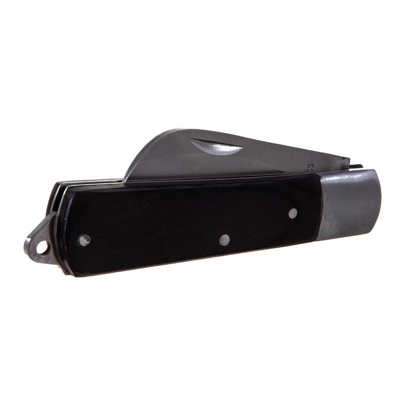 Нож для снятия изоляции КВТ НМ-02 монтерский большой складной с изогн.лезвием 57597