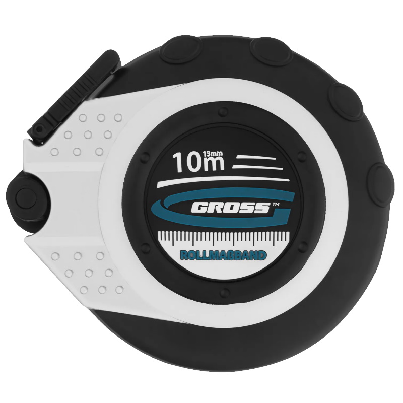 Рулетка геодезическая Gross 31250, 10 м х 13 мм, закр. корп., металл. лента, нейлон