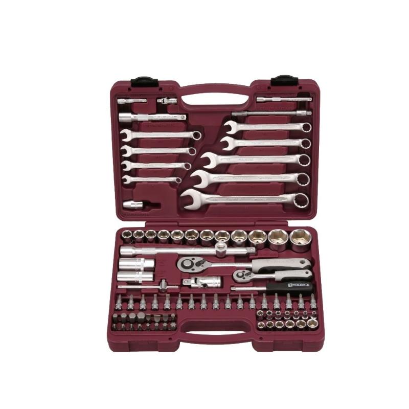Набор инструментов универсальный Thorvik UTS0082, 1/4", 1/2"DR, 82 предмета в Костроме