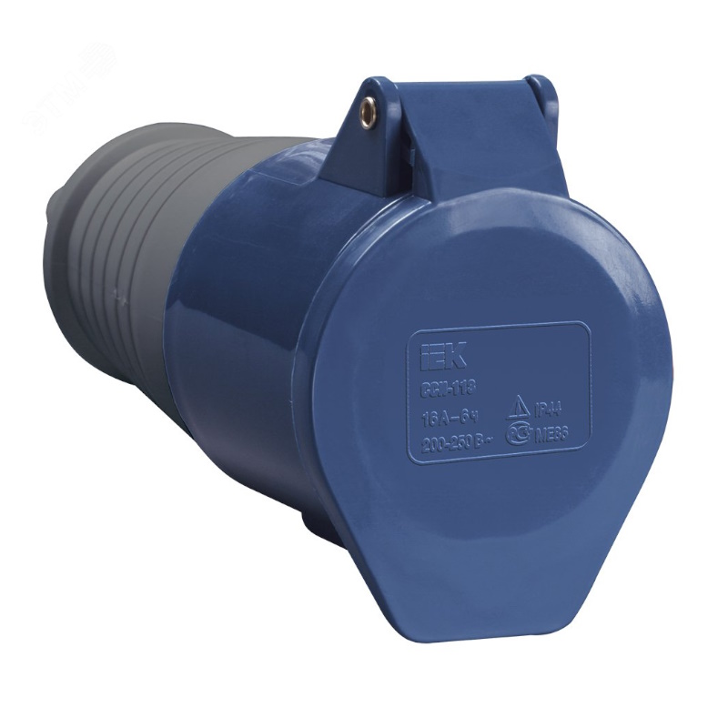 Розетка переносная IEK ССИ-213 PSR21-016-3, 16А-6 ч, 220 В, 2P+PE, IP44 в Муроме