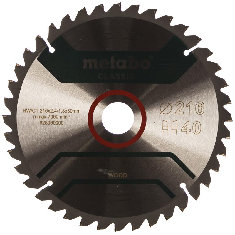 Пильный диск Metabo 628060000 (216x30х1.8 мм, 40WZ) в Туле