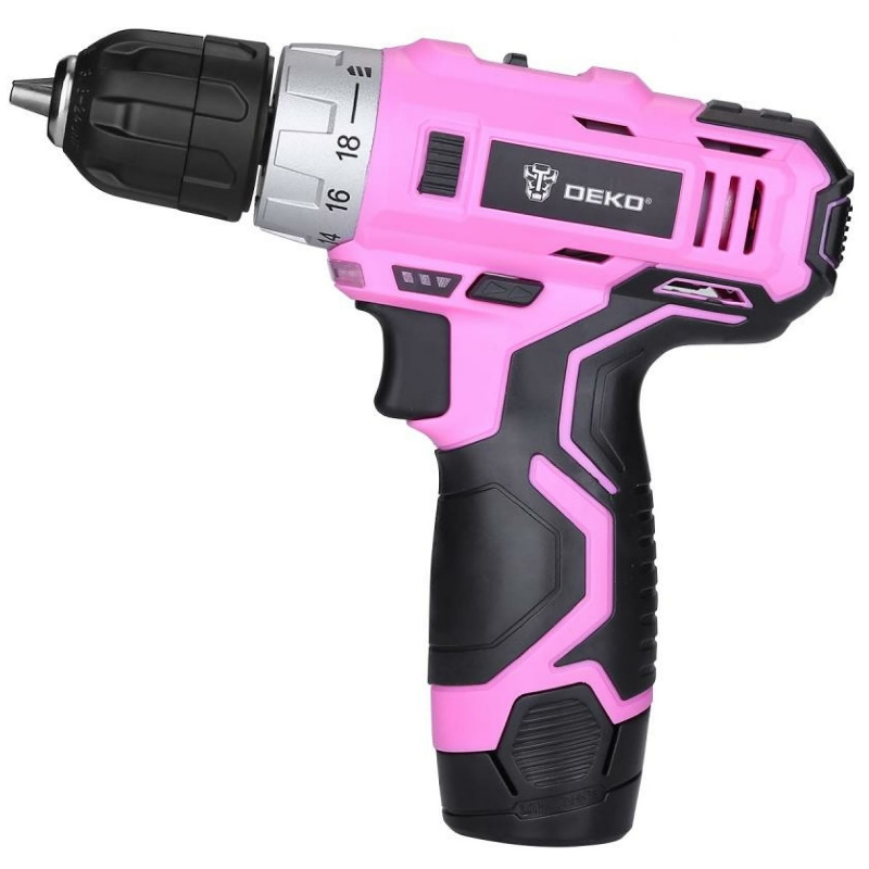 Аккумуляторная дрель-шуруповёрт Deko GCD12DU3 PINK SET2 063-4171 в Кинешме