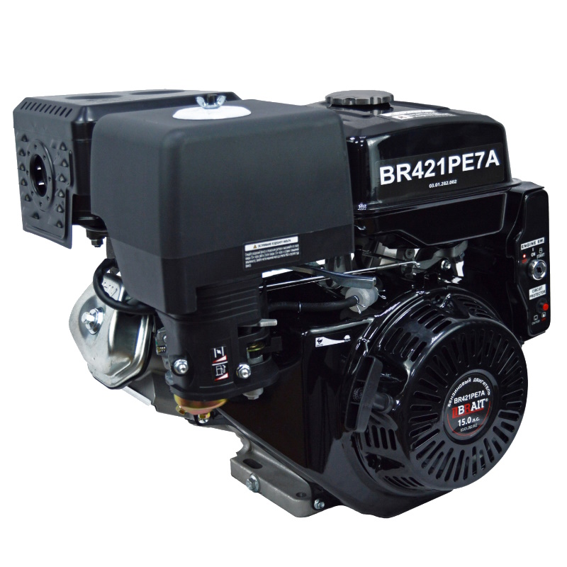 Двигатель бензиновый Brait BR421PE7A 03.01.282.002, 15л.с, электро запуск, с катушкой 7А, вал 25мм  в Вологде