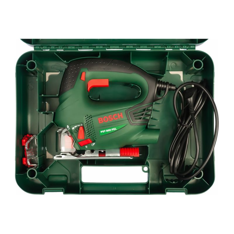 Лобзик для мебели Bosch PST 800 PEL 0.603.3A0.120 (530 Вт, мах толщина металла 5 мм, бесключевая замена оснастки) в Туле