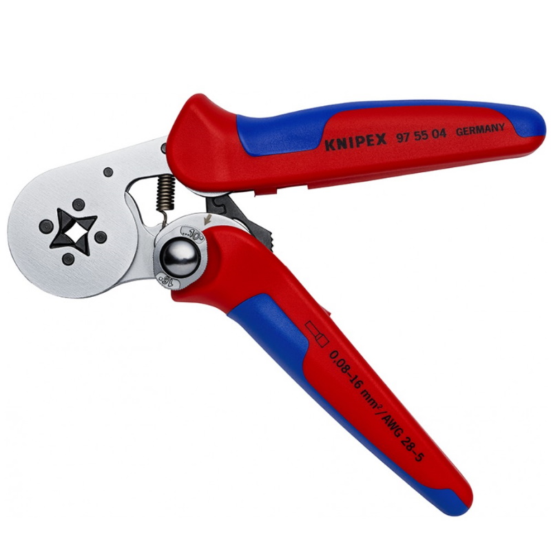 Пресс-клещи для контактных гильз Knipex KN-975504 DIN 46228 1+4, обжим: квадрат, боковые, 1 гнездо…2 в Рыбинске