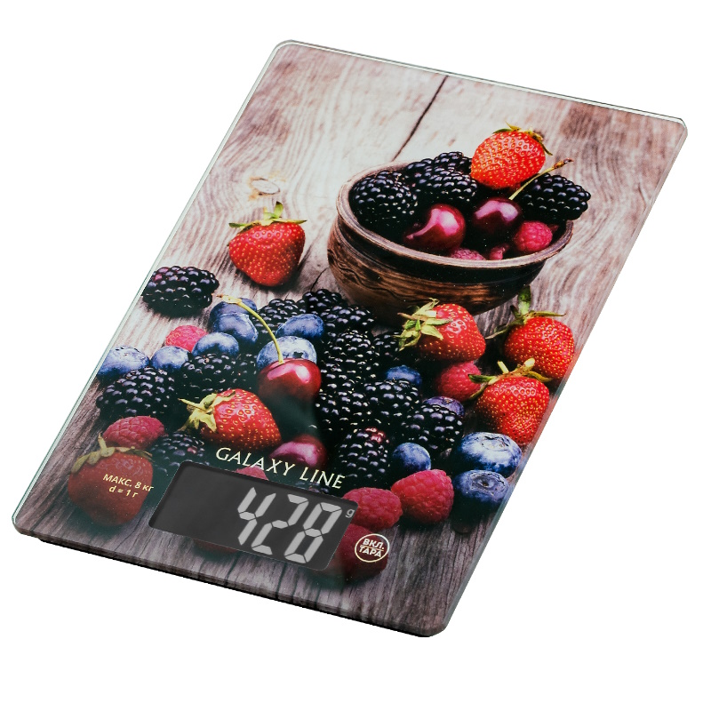 Весы кухонные электронные Galaxy Line GL 2819 4610092018775, платформа из высокопрочного стекла, макс. вес 8 кг в Муроме