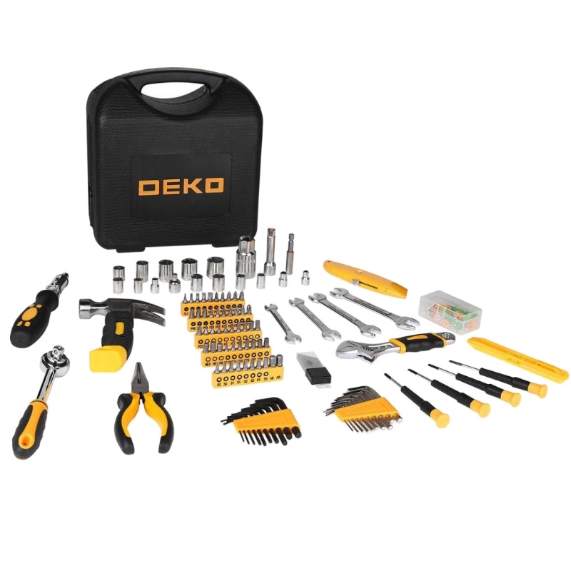 Универсальный набор инструмента для дома и авто в чемодане Deko DKMT165 065-0742 (165 предметов)  в Угличе