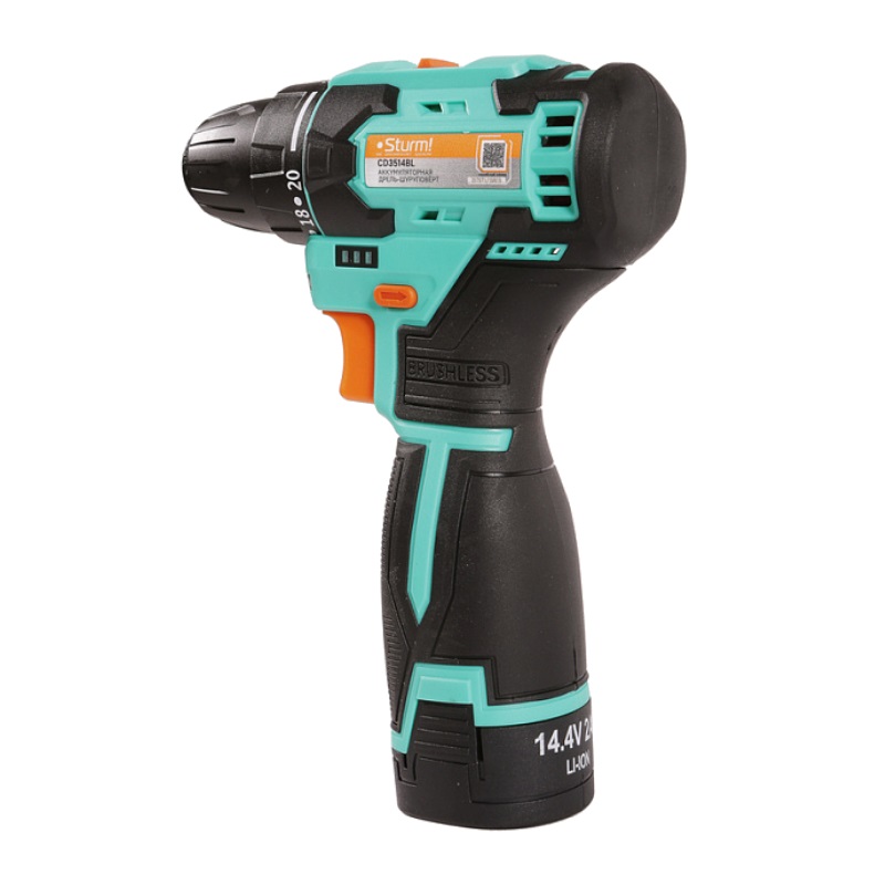 Аккумуляторный шуруповерт Sturm CD3514BL (max крутящий момент 38 нм, напряжение 14.4 v) в Кинешме