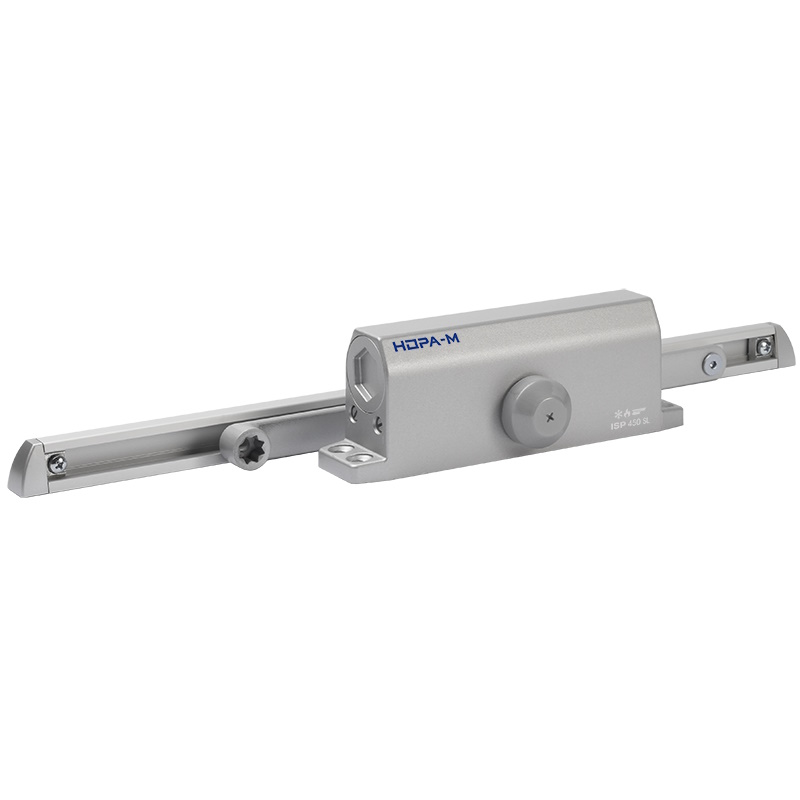 Доводчик дверной Нора-М ISPARUS 450 Slider 19304, от 110 до 150 кг, серый, со скользящей тягой в Угличе