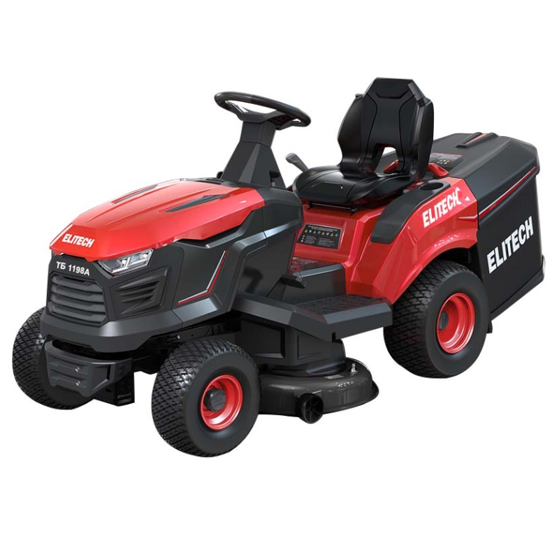 Газонокосилка бензиновая Elitech ТБ 1198А E161000300 209895 с сиденьем Ducar 452см3125лс 1 режим 98см 299990₽
