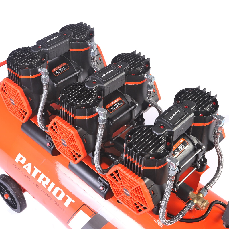 Компрессор поршневой безмасляный Patriot KDS 580 F100 526302499 580 лмин 285 кВт 8 бар 100 л 2800 обмин быстросъем елочка 14