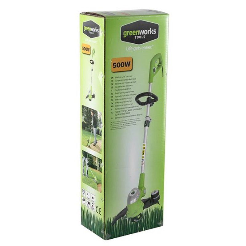 Триммер электрический струнный делюкс Greenworks GST5033M (0.5 кВт, толщина лески 1.65мм)