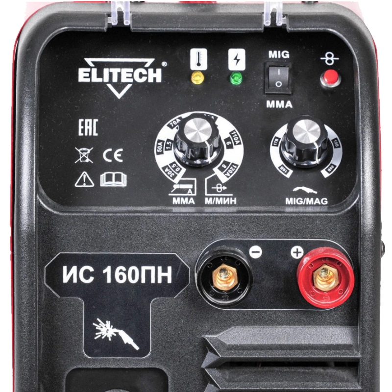 Инверторный полуавтомат Elitech ИС 160ПН 191962, MIG/MAG, MMA в Ярославле