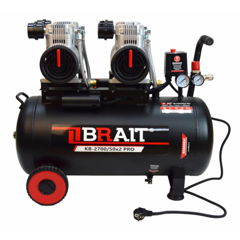 Компрессор воздушный Brait KB-2700/50X2 PRO 20.01.027.043 (50 литров; 2,7Kw) в Иваново
