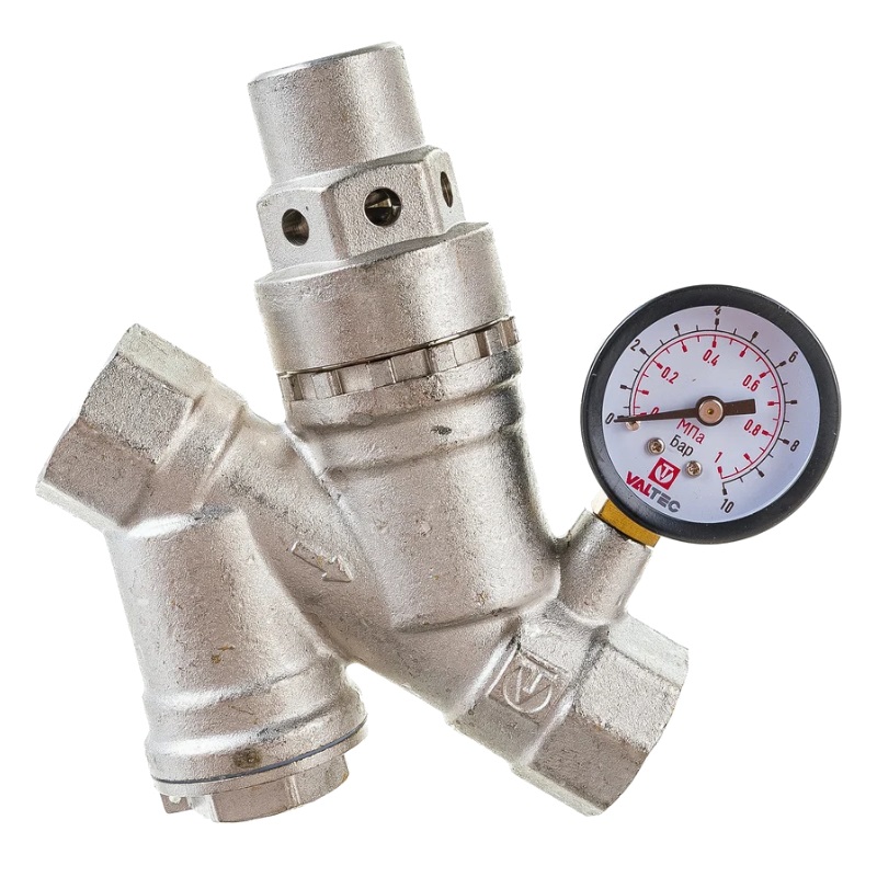 Регулятор давления Valtec VT.082.N.05 с фильтром и манометром, 2-5 бар, 3/4"