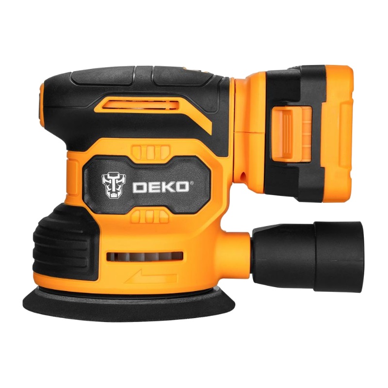 Аккумуляторная эксцентриковая шлифмашина Deko DKCG20-125 063-4022 (амплитуда колебаний 2 мм) в Кинешме