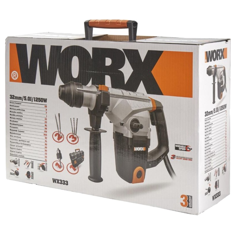Перфоратор Worx WX333  в кейсе, с защитной муфтой, с виброзащитой в Вологде
