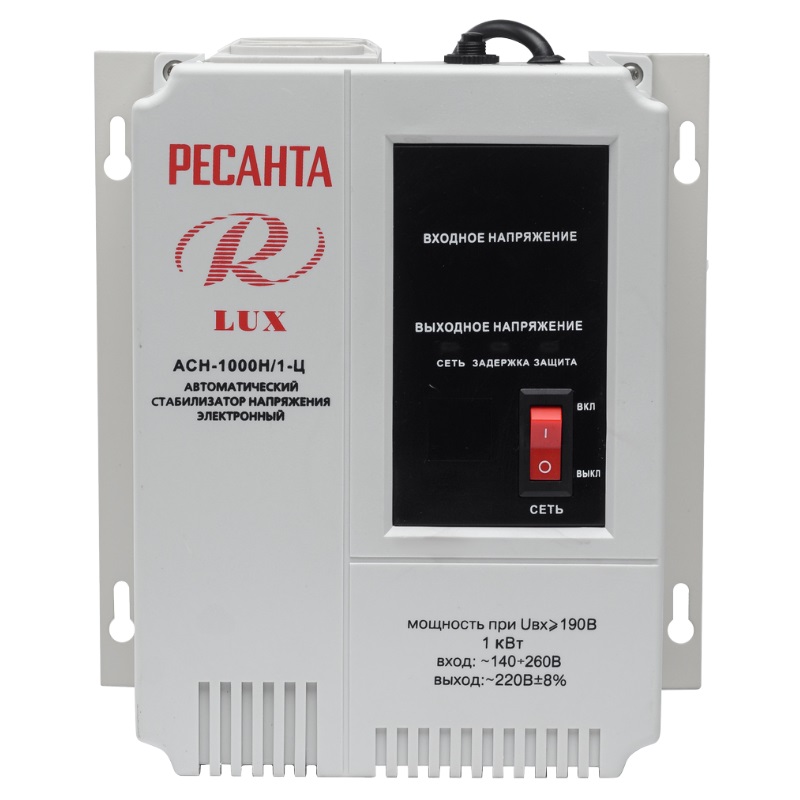 Стабилизатор напряжения Ресанта АСН-1000Н/1-Ц LUX 63/6/14 для чувствительной бытовой техники до 1кВт в Ярославле