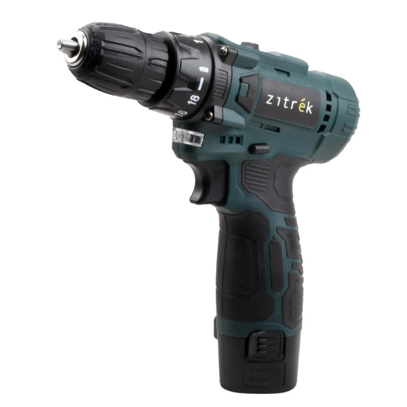 Дрель-шуруповерт аккумуляторная Zitrek Green 12V Max 085-1016, 12В, 2х2.0Ач в Вологде