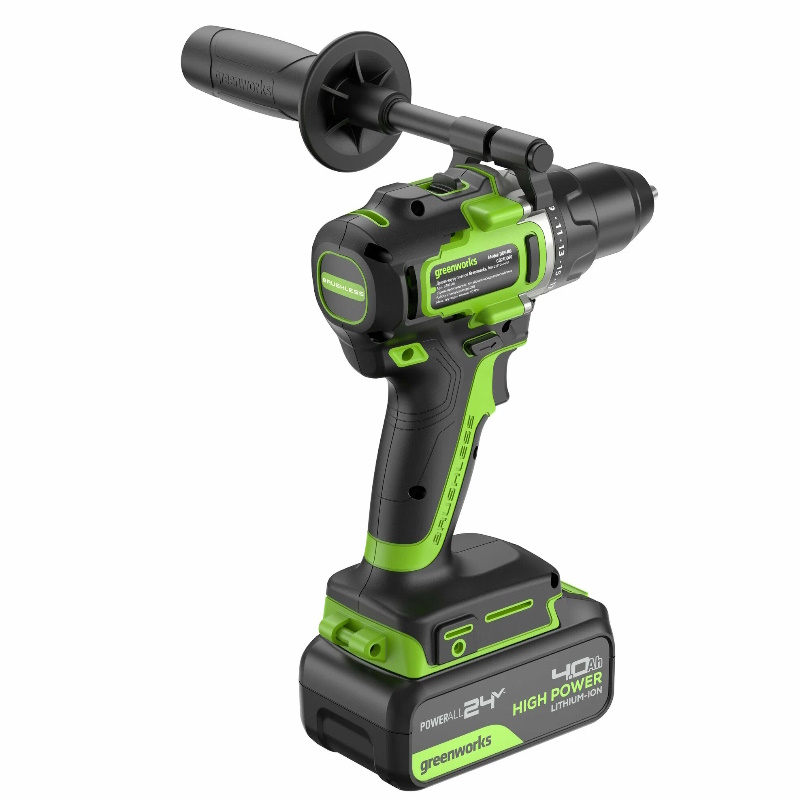 Дрель-шуруповерт аккумуляторная Greenworks 24V GD24DD90 3707507CUB, б/щет, 45/90 Нм,1x4 Ач, ЗУ, кор во Владимире