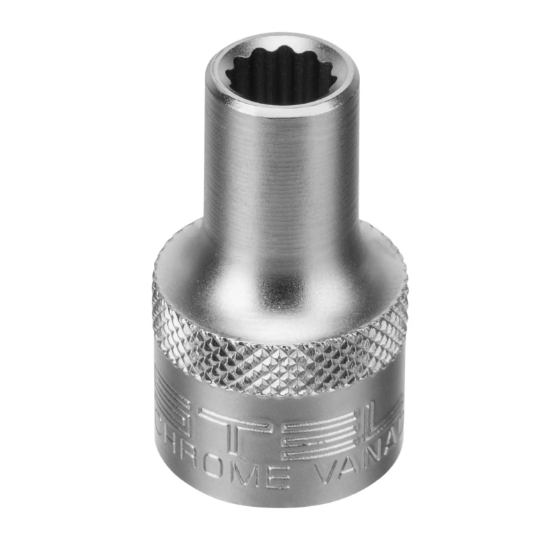 Головка торцевая Stels 13647, 8 мм, 12-гранная, CrV, под квадрат 1/2", хромированная в Иваново