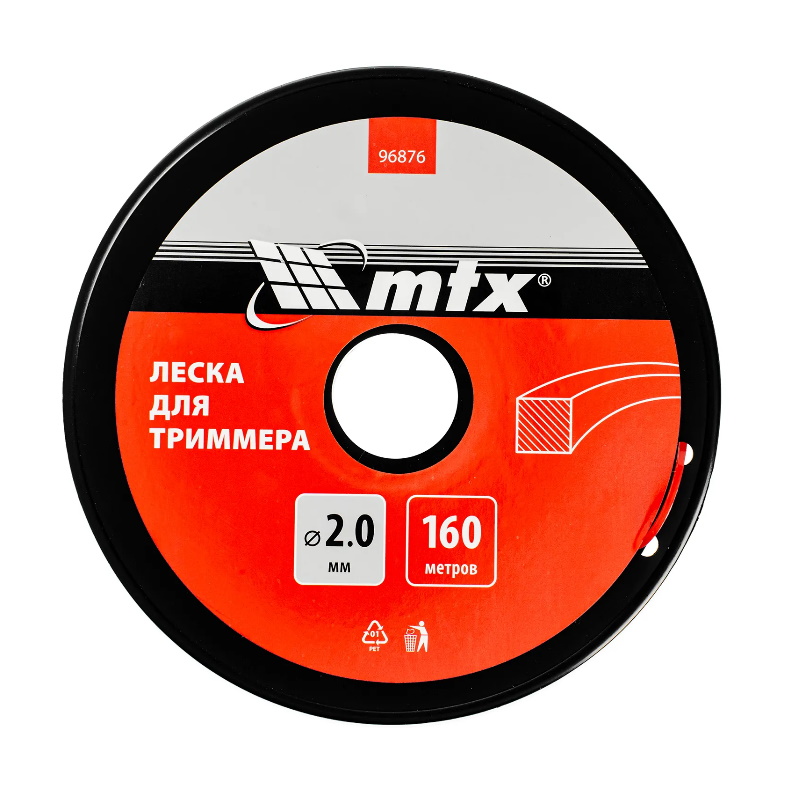 Леска для триммера MTX 96876, квадрат, 2.0 мм х 160 м, на катушке  в Костроме