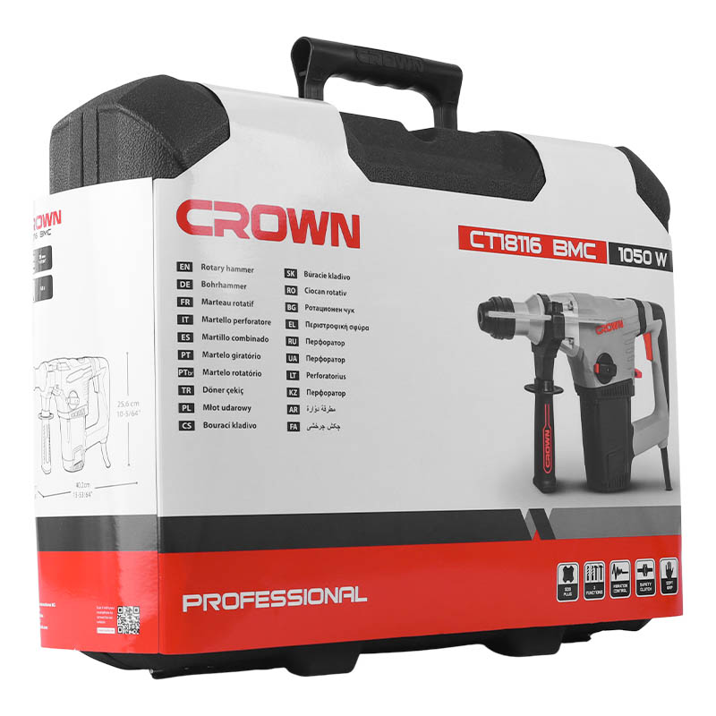 Перфоратор SDS-Plus Crown CT18116 BMC, 1050 Вт, 4.8 Дж