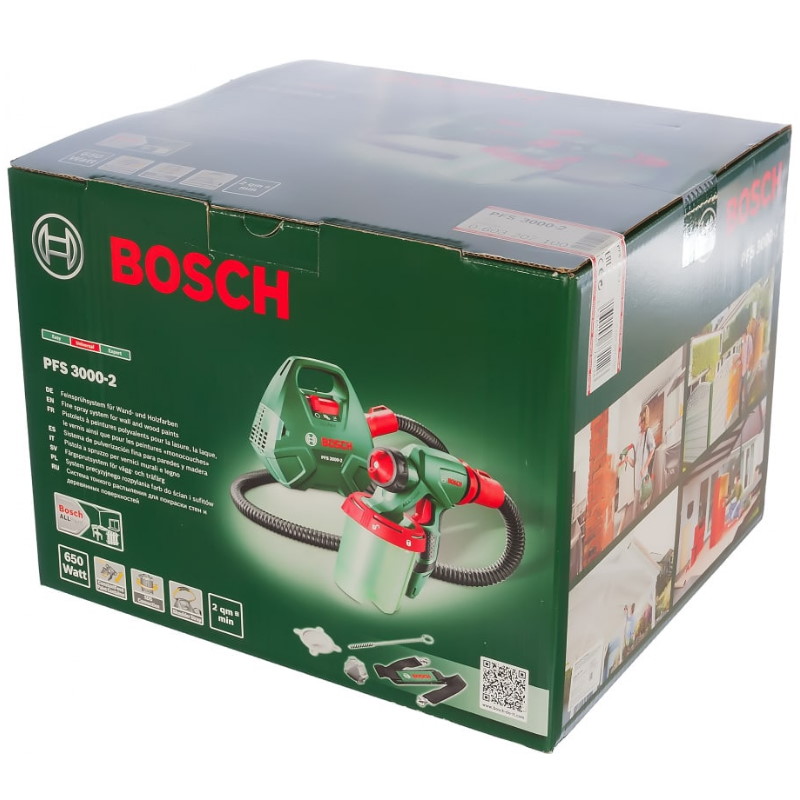 Электрический краскопульт Bosch PFS 3000-2 0.603.207.100, объем бачка 1 л, производительность 0,3 л/мин в Костроме