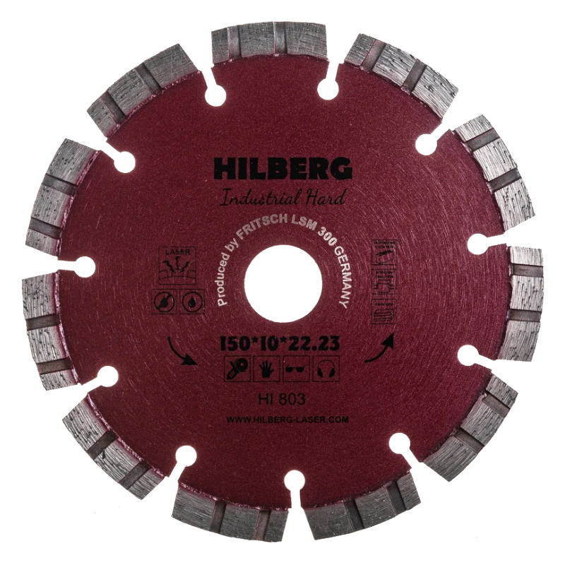 Диск алмазный отрезной Hilberg HI803, 150х22.23, Industrial Hard  в Угличе