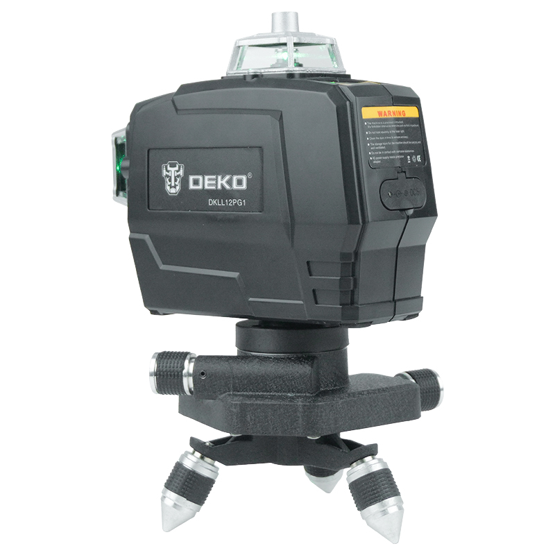 Лазерный нивелир Deko DKLL12PG1 065-0278 (погрешность 0.14 мм/м, защита ip54, самовыравнивание, тренога, кейс)