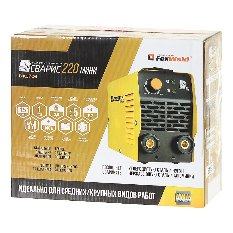 Сварочный аппарат в кейсе FoxWeld СВАРИС 220 мини 6349 ( Китай)