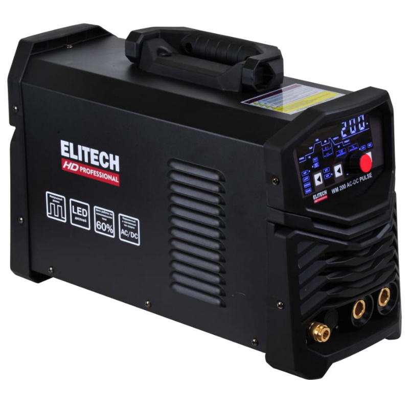 Сварочный инвертор Elitech WM 200 AC-DC PULSE 204476 MMA TIG